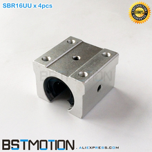 4pcs/lot SBR16UU aluminum block 16mm Linear motion ball bearing slide block match use SBR16 16mm linear guide rail 2024 - buy cheap