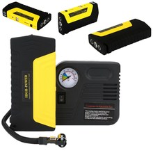 High Capacity Car booster jumper Jump Starter 4 USB Power Bank Emergency Charger for Petrol & Diesel Car with pump 2024 - buy cheap