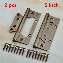 2Pcs 5 Inch Ball Bearing Flush Hinges Stainless Steel Door Hinges 2.5mm Thick with Screws Furniture Wardrobe Door Hinge 2024 - buy cheap