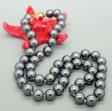 New 10mm AAA Gray South Sea Shell Pearl Round Beads Necklace 18'' ' AAA style Fine Noble real Natural  Fine Factory direct  2024 - buy cheap