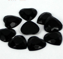 4-30MM Loose DIY Bling Black Heart Shape Acrylic Rhinestones Flatback Acrylic Stones no Glue for Hand Craft Arts Decoration 2024 - buy cheap