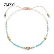 ZMZY Boho Thin Stone Bracelet Miyuki Delicas Women's Charm Bracelet Handmade Delica Beads Jewelry Wholesale 2024 - buy cheap