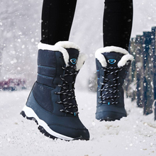 Women snow boots 2021 winter ankle boots women platform winter shoes non-slip waterproof with thick fur size 35-42 2024 - buy cheap