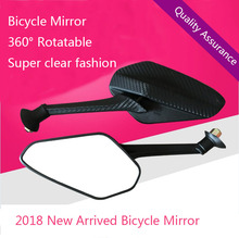1 par de bicicleta espelho retrovisor da bicicleta guiador ampla gama luz traseira refletor ângulo ajustável espelhos 2018 2024 - compre barato