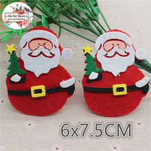 6CM 5pcs Non-woven patches Father Christmas Felt Appliques for clothes Sewing Supplies diy craft ornament 2024 - buy cheap
