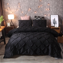 New European and American fashion Style Duvet Cover Set Black White Gray Solid Color Bedding set Queen King 3PCS Bedding 2024 - buy cheap