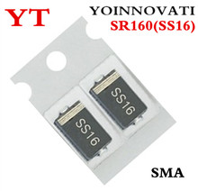  2000pcs/lot SS16 SR160 SMA 60V 1A SMD IC Best quality 2024 - buy cheap