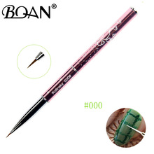 BQAN 0000#000#00#0#  1pcs Sale  Pure Sable Brush Nail Art Liner Brush Paint Brush 100%  Kolinsky 4/5/7/10mm 2024 - buy cheap