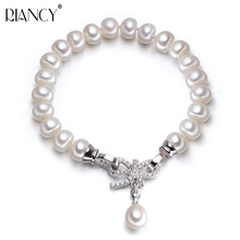 Fashion Wedding Freshwater button Pearl Bracelet for Women Real Natural Pearl Bracelets Girl Best Gift Birthday Top Quality 2024 - buy cheap