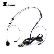 Mini XLR 3 Pin TA3F Wired Earhook Headworn Headset Condenser Microphone System Mikrafon For SAMSON Wireless Bodypack Transmitter 2024 - buy cheap