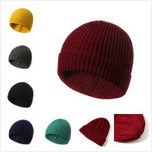 New Casual Beanies for Men Women Fashion Knitted Winter Hat Solid Color Hip-hop Skullies Hat Bonnet Femme Unisex Cap Gorro 2024 - buy cheap