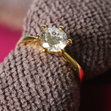 Кольцо с бриллиантами, ярко-желтое и серебристое, 1,5 карата 2024 - купить недорого