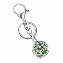 Tree Of Life Aroma Keychain Open Locket Stainless Steel Perfume Aromatherapy Essential Oil Diffuser Box Keychain Christmas Gift 2024 - buy cheap