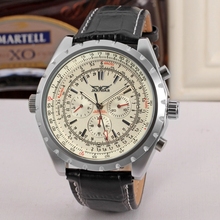 New JARAGAR Mechanical Men's Watches Vintage 24Hour Calendar Design Automatic Leather Band Wrist Watch Men Relogio Masculino 2024 - buy cheap