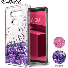 Capa para lg g6 v20 v30 com glitter líquido, capa de coração dinâmica amor para lg g4 stylus 3 q6 k20 2024 - compre barato