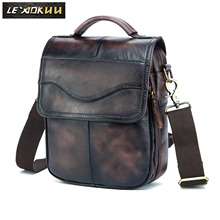 Original Leather Male Fashion Casual Tote Messenger bag Design Satchel Crossbody One Shoulder bag 8" Tablet Case Men 144Cd 2024 - buy cheap