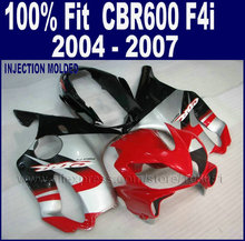 ABS Injection Plastic Silver Red Fairing Kit For Honda Cbr 600 F4i 04 05 06 07 CBR600F4i 2004 2005 2006 2007  Set Bodykits 2024 - buy cheap