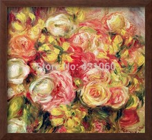 Oil painting Flower Home decor Roses Decorative Painting Canvas High quality Hand painted Pierre Auguste Renoir painting Art 2024 - buy cheap