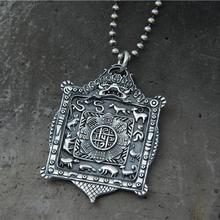 925 Silver Nine Direction Eight Symbols Amulet Sterling Silver Tibetan Direction-Symbol Pendant Necklace Buddhist Vajra Pendant 2024 - buy cheap