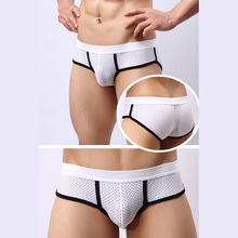 Sexy Low Waist U Convex Bulge Pouch Briefs Men's Acrylic Mesh Brief Underwear 3 Colors Underpants M-XL 2024 - buy cheap
