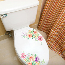 Adesivos decorativos de parede para banheiro, adesivos florais coloridos de videira para decoração de banheiro, geladeira, armário para casamentos 2024 - compre barato