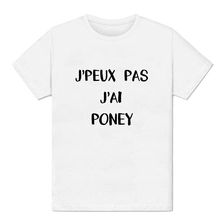 T-shirt Homme - Je Peux Pas J'ai Poney - Amusant Phrase Cheval - Mode France T Shirt Hot Sale T Shirt High Quality Short 2024 - buy cheap