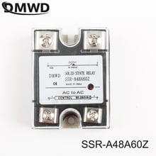 Relé de estado sólido 60a, 90-280v ac para 24-480v ac ssr 60aa, relé de estado sólido com indicador led 2024 - compre barato