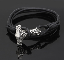 Men's Viking Thor Celtic  Irish Knot Elegant Thor Hammer  Bracelet 2024 - buy cheap