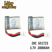 Batería lipo de 200 v para helicóptero RC H8 H48, Mini cuadricóptero, 3,7 mAh, 3,7 V, 651723, 2 uds. 2024 - compra barato