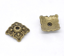 8SEASONS Antique Bronze Square Bead Caps Findings 8x8mm (Fit 14-20mm Bead),sold per packet of 100 Hot new 2024 - buy cheap