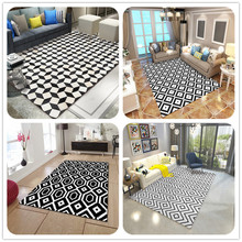 Nordic Style Geometric Pattern Carpets for Living Room Area Rug Coffee Table Sofa Yoga Mat Bedroom Bedside Rectangle Soft Carpet 2024 - buy cheap