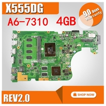 X555DG Laptop motherboard For Asus  X555Y X555YI X555D X555DG original X555DG mainboard with A6-7310 CPU 4GB RAM Test OK 2024 - buy cheap