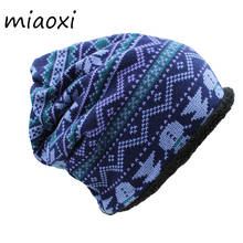 miaoxi Casual Women Winter Think Warm Hat New Arrival Girl's Beauty Knitted Adult Fashion Caps Scarf For Lady Autumn Beanies 2024 - buy cheap