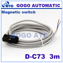 Sensor com fio dc/ac 5-120v 10w, sensor de interruptor de lingueta magnética para cdm2b/ma/c85/mal air cilindro tipo 3m de comprimento