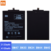 Batería Original para Xiaomi BM47 BN30 BN34 BN44 BN40 Redmi note 3 4 Pro 3S 3X 4X 4A 5A 5 Plus de reemplazo del teléfono móvil de la batería de Li-ion 2024 - compra barato