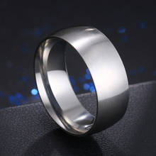 Hibobi Stainless Steel Rings Never fading Silver Color 8mm Brand Rings For Women men Wedding lovers Rings Fine jewelry 2024 - buy cheap