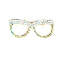 Cristais de metal óculos grandes suporte de óculos pino broches ornamento de moda acessórios de joias 6 peças lote grátis sh 2024 - compre barato