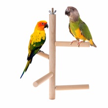 Parrot Perch 4 Layer Stages Toys Natural Wood Rotating Ladder Bird Parakeet Cage Accessories Swing Exercise Toy C42 2024 - buy cheap