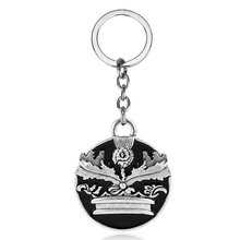 MQCHUN Jewelry Outlander keychain Vintage SilverScottish Thistle National Flower Enamel Metal Key Chain Keyring-50 2024 - buy cheap