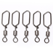 20pcs/Lot Fishing Hook Lure Connector Fishing Swivel Pesca Fishing Accessories Swing Square Snap Rolling Swivels 2024 - buy cheap