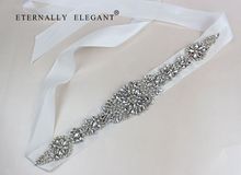 Hot New Style Rhinestone Wedding Ribbon Belt Accessories Bride Bridesmaid Bridal Sashes Belts For Wedding Dress In Stock 2024 - buy cheap