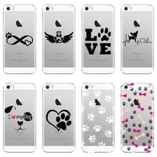 Soft Silicone Phone Case For Apple iPhone 5 S 5C 5S SE Heart Dog Puppy Love Kawaii Funny Cute Back Cover For iPhone 4 S 4S Case 2024 - buy cheap