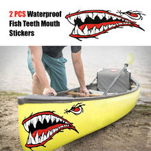 Pegatinas impermeables para los dientes de los peces, accesorios divertidos para Kayak, barco, coche, camión, bricolaje, 2 uds. 2024 - compra barato