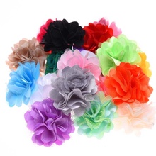 10 pçs bonito cetim malha flores mini chique flores artificiais para headbands diy flores acessórios para o cabelo sem clipes 2024 - compre barato