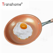 Transhome Non-stick Copper Frying Pan With Ceramic Coating Face Pan Steak Fry Pan Kitchen Accessories Induction Cooking Tools 2024 - buy cheap