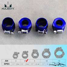 4PCS  6AN AN -6 16mm ID Fuel Hose Line End Cover Clamp Finisher Fitting 2024 - buy cheap