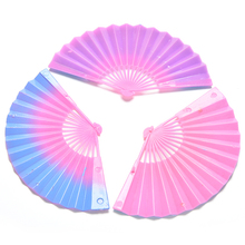 1Pcs Creative Ombre Color Gradient Plastic Fan for Dolls Dolls Accessories Kids Great Gifts Color Random 2024 - buy cheap
