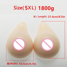 1800g/Pair Silicone Fake Boobs Female Body Drag Queen Breast Prosthesis Shemale Transvestite Crossdresser False Breast 2024 - buy cheap