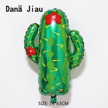 74*63 Cm Big Green Mexico Cactus Balloon Standing Plant Aluminum Foil Balloons Wedding Birthday Party Decorations Baby Toys 2024 - buy cheap