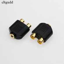 cltgxdd Dual RCA Female to Mono 3.5mm Female Jack Adapter 3.5mm RCA Connector Audio Converter 2024 - buy cheap